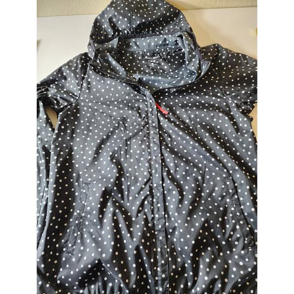 UNIQLO x INES DE LA FRESSANGE Black White Polka Dot Light Zip Hooded Jacket SZ S - Picture 4 of 12